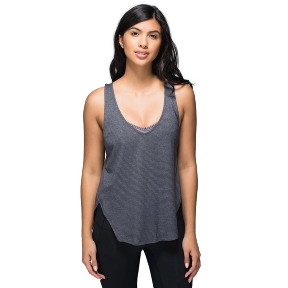 lululemon athletica Tops - Lululemon Seek The Heat Tank, Heathered Deep Coal Grey, Size Medium